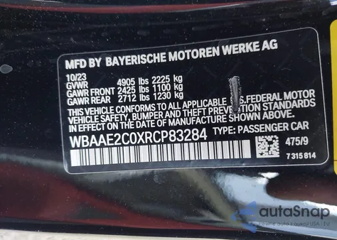 2024 BMW 840I z USA, uszkodzony, nr VIN WBAAE2C0XRCP83284